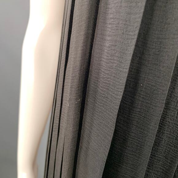 Cruise Size S Black Silk Pleated Sleeveless Knee Length Cocktail Dress - Picture 8 of 11